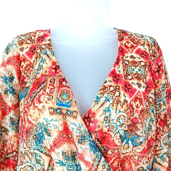 SHOW ME YOUR MUMU Rocky Multicolored Romper Boho Art to Wear Print Size Small - Picture 5 of 14